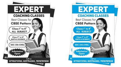 Black White Coaching Class Pamphlet Design In Coreldraw How To Make