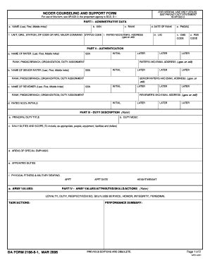 Blank Ncoer Form