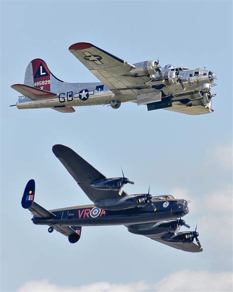 Boeing B 17G Flying Fortress And Avro Lancaster Photograph By Alan Toepfer