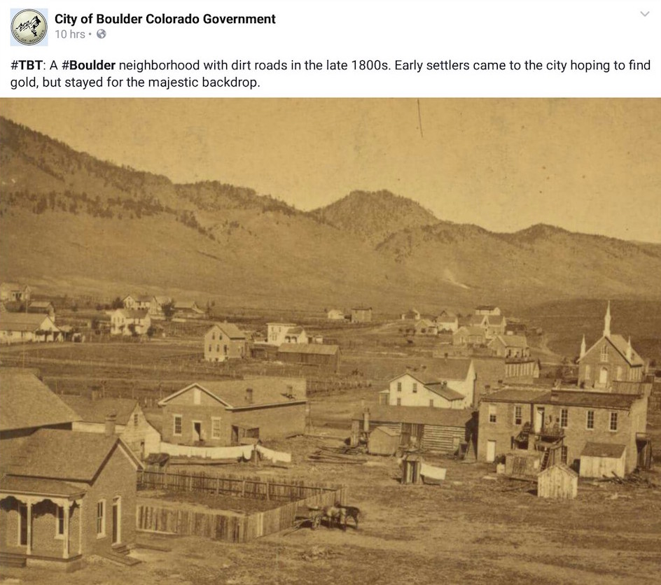 Boulder Colorado In The 1800S Very Few Trees Alvinalexander Com