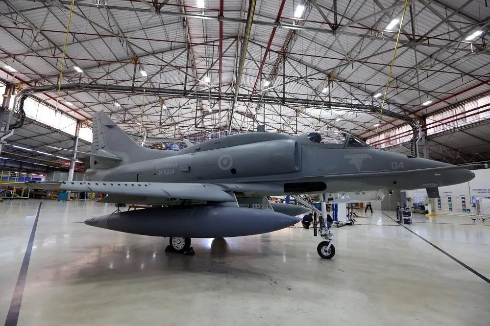 Brazilian Navy A 4 Skyhawk In Flight Air Fighter Military Aircraft