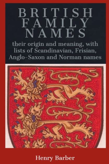 British Family Names By Henry Barber Paperback Barnes Noble