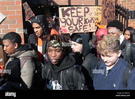 Brooklyn Ny Usa 14Th Mar 2018 Students Of Edward R Murrow High