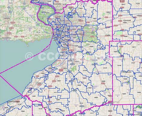 Buffalo New York Ny Zip Code Map Downloads