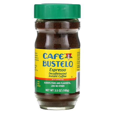 Caf Bustelo Espresso Decaffeinated Instant Coffee 3 5 Oz 100 G