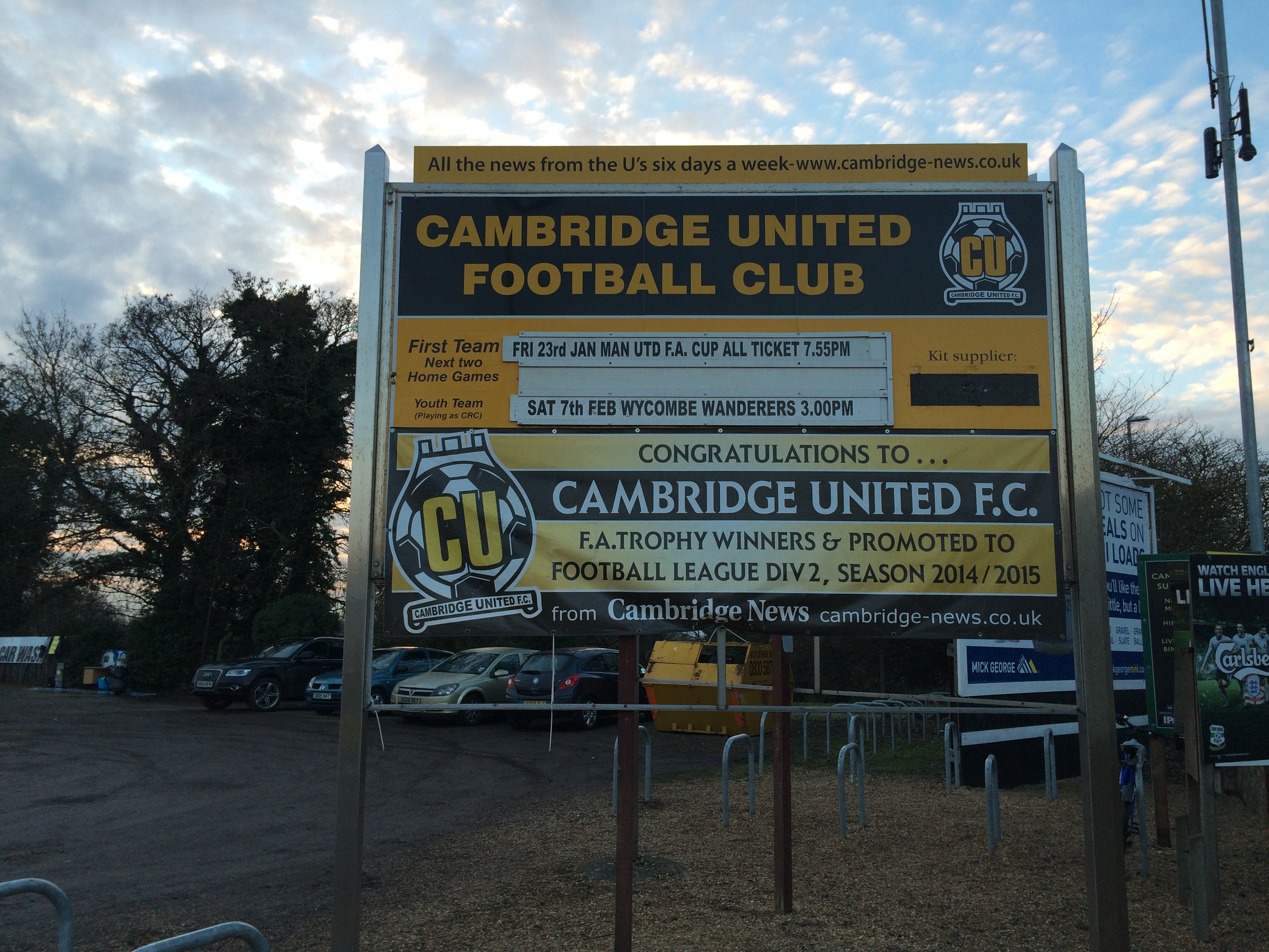 Cambridge United Fc Covered For Their Biggest Ever Fa Cup Match