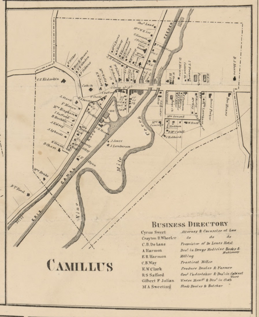 Camillus New York 1859 Old Town Map Custom Print Onondaga Co Old Maps