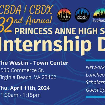 Cbda Cbdx 32Nd Annual Princess Anne High School Internship Day The