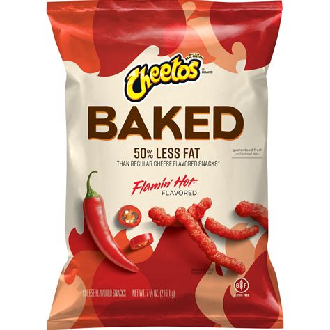 Cheetos Baked Flamin Hot Cheese Flavored Snacks 7 625 Oz Bag