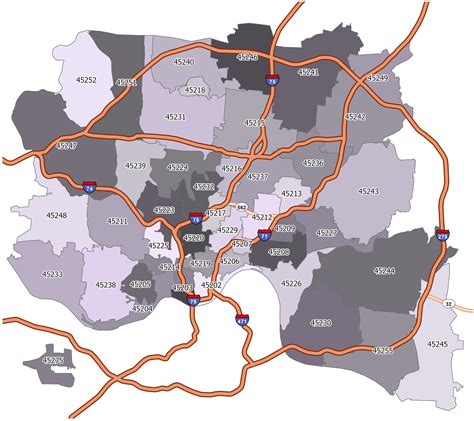 Cincinnati Area Zip Code Map Cyndie Consolata