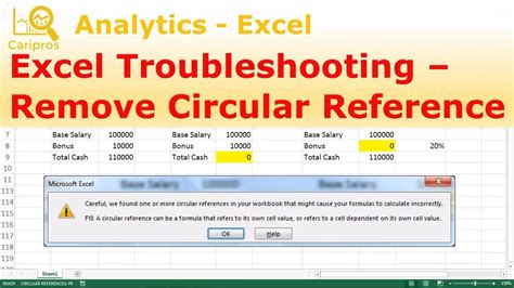 Circular Reference In Excel How To Find Show Remove Check