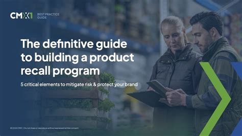 Cmx1 The Definitive Guide To Building A Product Recall Program