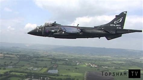 Cockpit View From Rn Sea Harrier Jump Jet Flying Low Level Over Topsham