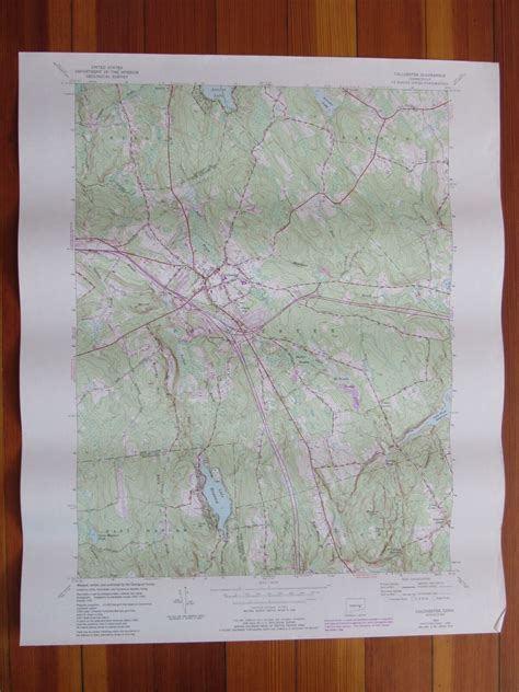 Colchester Connecticut 1985 Original Vintage Usgs Topo Map 1985 Map