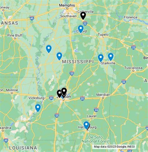 Colleges In Mississippi Google My Maps