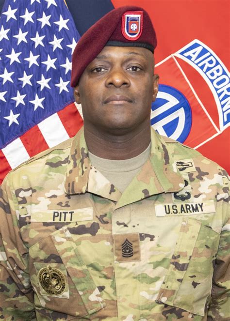 Command Sgt Maj David R Pitt 82Nd Airborne Division Command