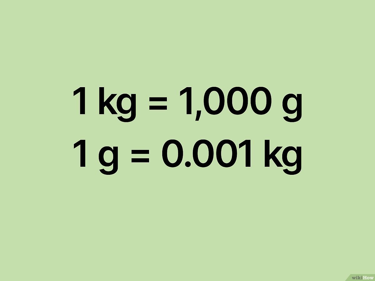 Conversion Factor For Grams To Kilograms