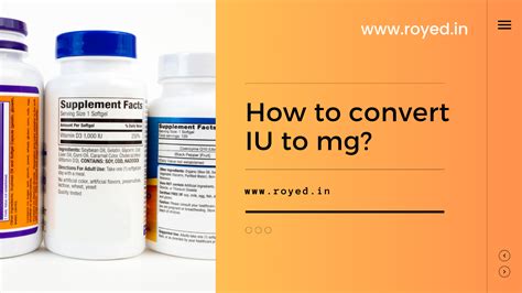 Conversion Of Mg To Iu