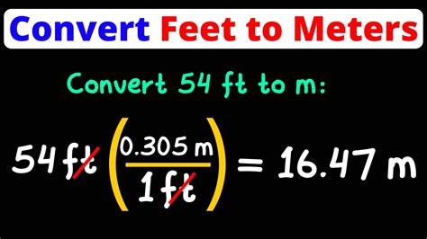 Convert Feet To Meters Ft To M Unit Conversion Dimensional