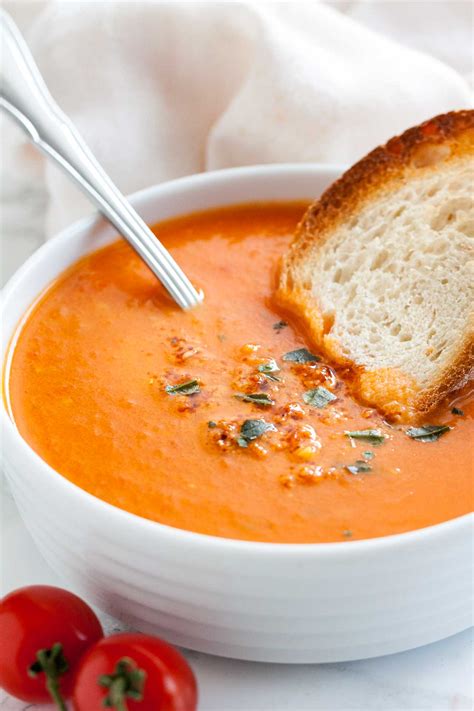 Creamy Roasted Tomato Soup Easy And