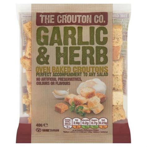 Crouton Company Garlic Herb Croutons 40G Compare Prices Buy Online