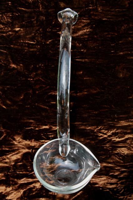 Crystal Clear Glass Punch Ladle Vintage Punch Bowl Ladle