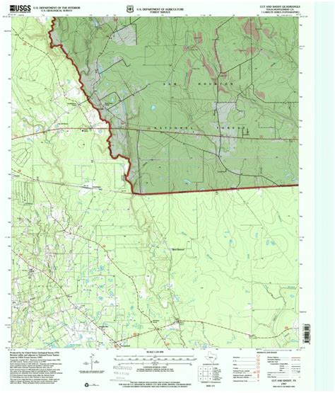 Cut And Shoot Tx 1997 24000 Scale Map By United States Geological