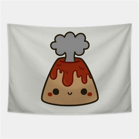 Cute Volcano Volcano Tapestry Teepublic