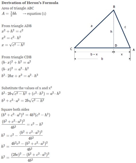 Derivation Of Heron S Formula