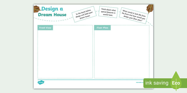 Design A Dream House Activity Sheet Teacher Made Twinkl