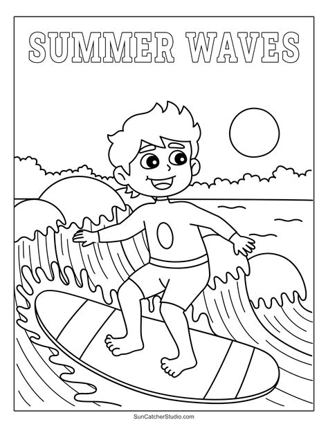 Design Perfect Summer Scenes: 8 Coloring Pages