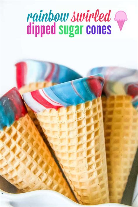 Dipped Sugar Cones A Great Red White And Blue Treat For The 4Th Of