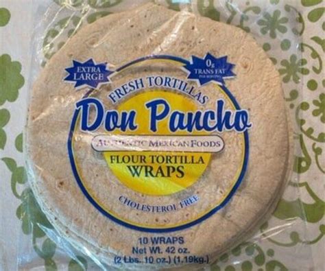 Don Pancho Flour Extra Large 12 Tortillas 10 Nutrition Information