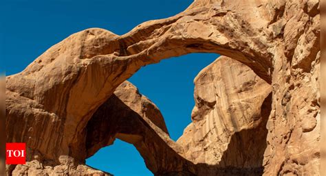 Double Arch Large Geological Feature Known As Double Arch And