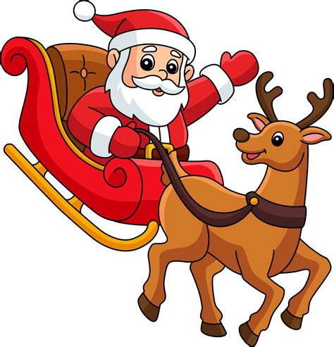 Download Clip Art Santa Sleigh Clip Art Santa On Sleigh Clipart