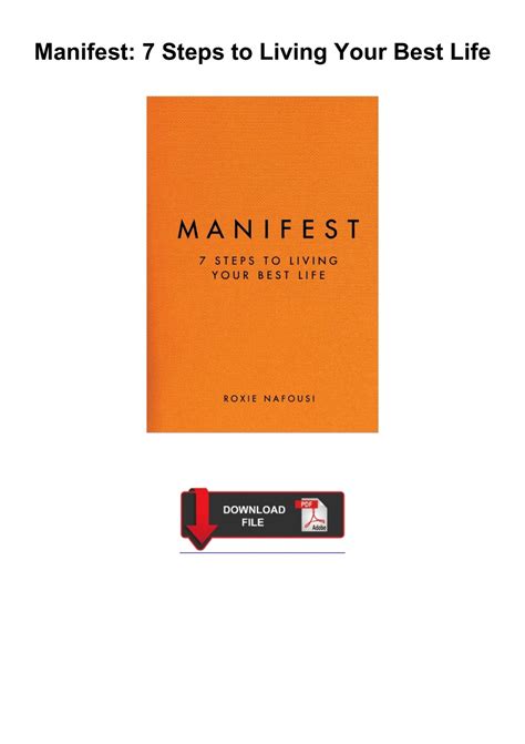 Download Pdf Manifest 7 Steps To Living Your Best Life Free