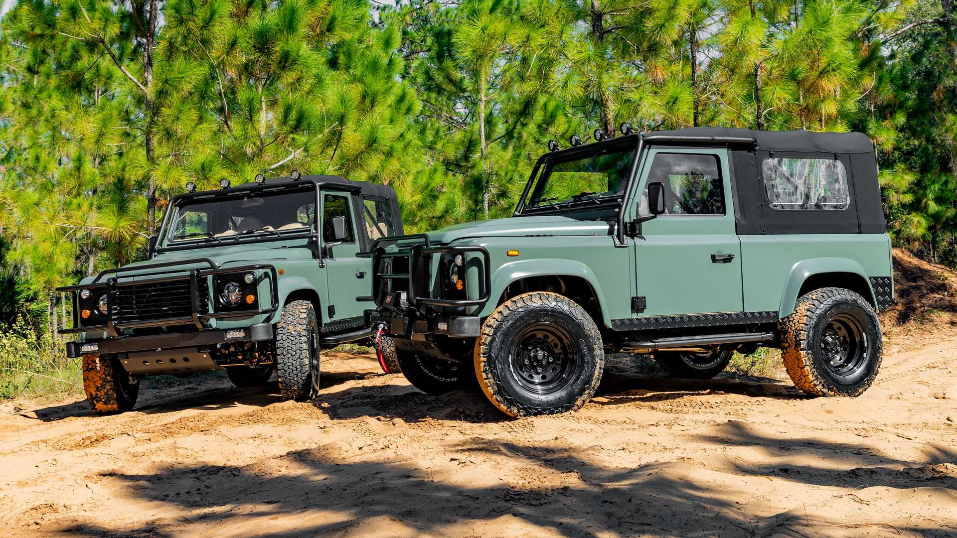 Ecd Builds Twin Land Rover Defender 90 Restomods For Best Friends