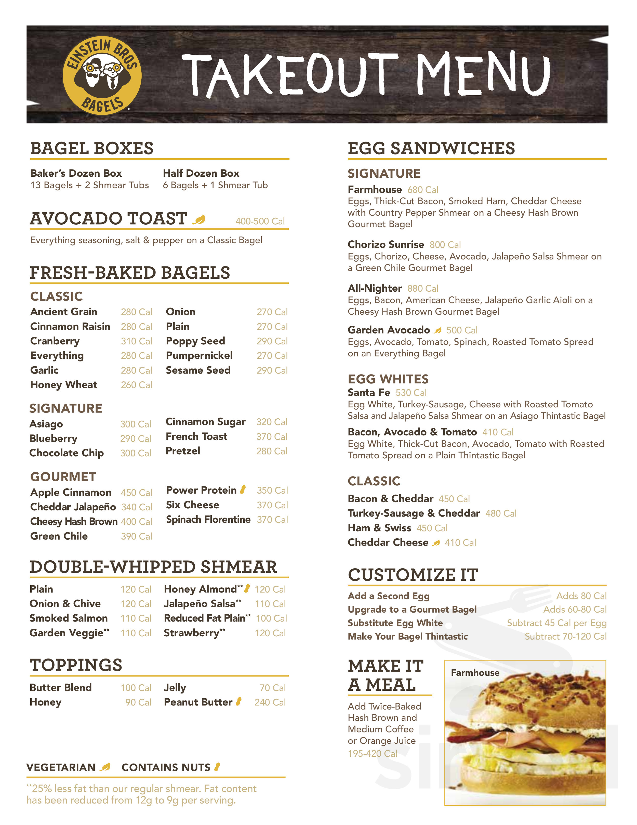 Einstein Bros Bagels Menu In Tulsa Oklahoma Usa