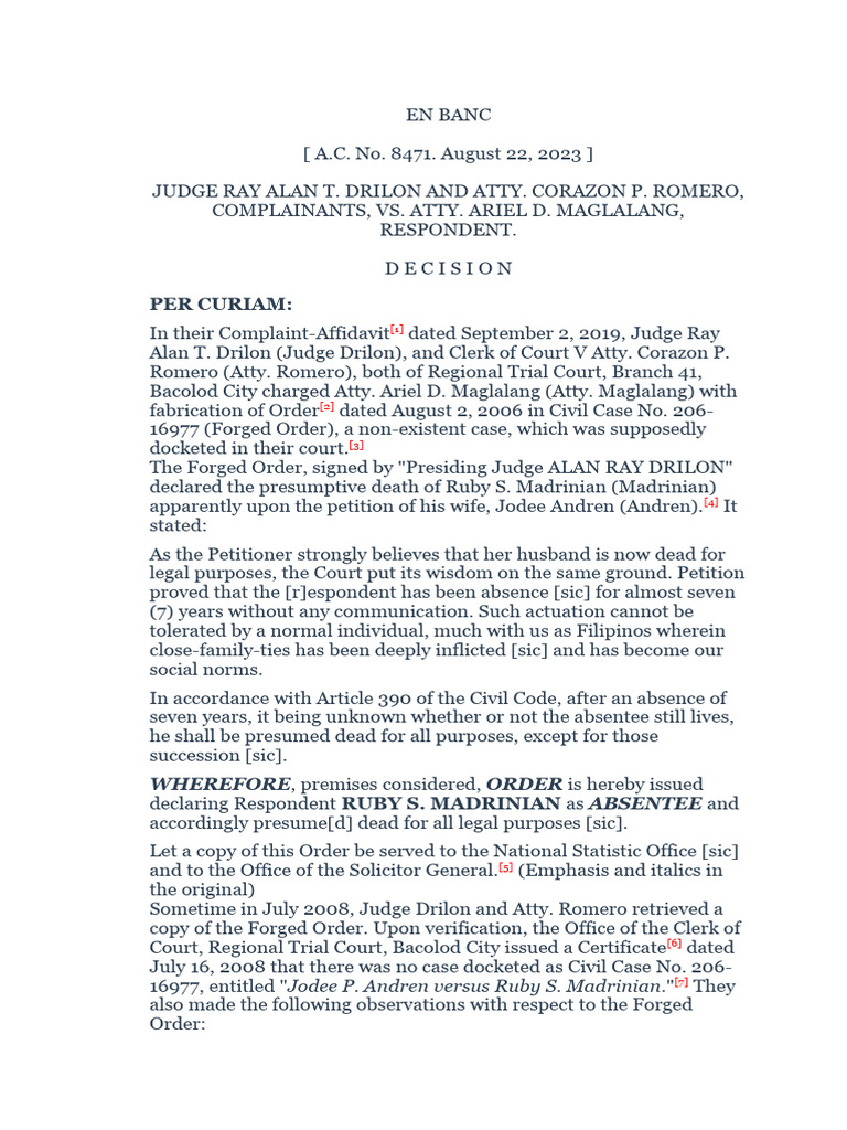 En Banc Pdf Practice Of Law Lawyer