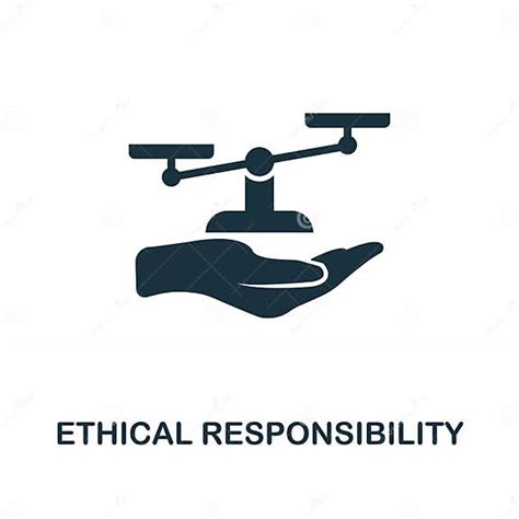 Ethical Responsibility Icon Monochrome Style Design From Business Ethics Icon Collection Ui