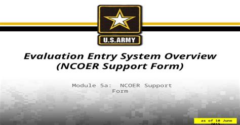 Evaluation Entry System Training Ncoer Support Form Ppt Download