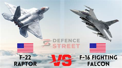 F 22 Vs F 16 A Detailed Aerial Duel Defence Street