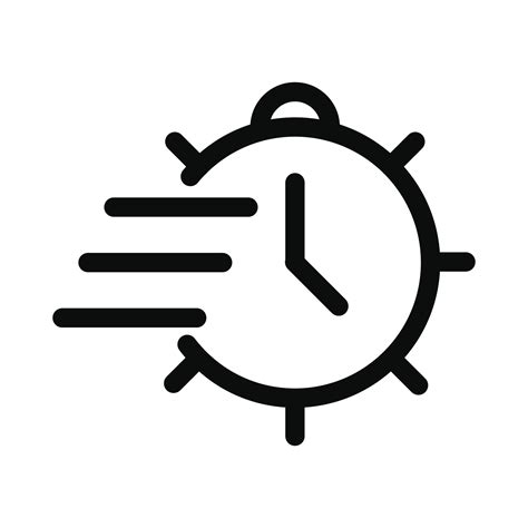 Fast Clock Vector Icon Fast Service Icon Quick And Speedy Face Clock