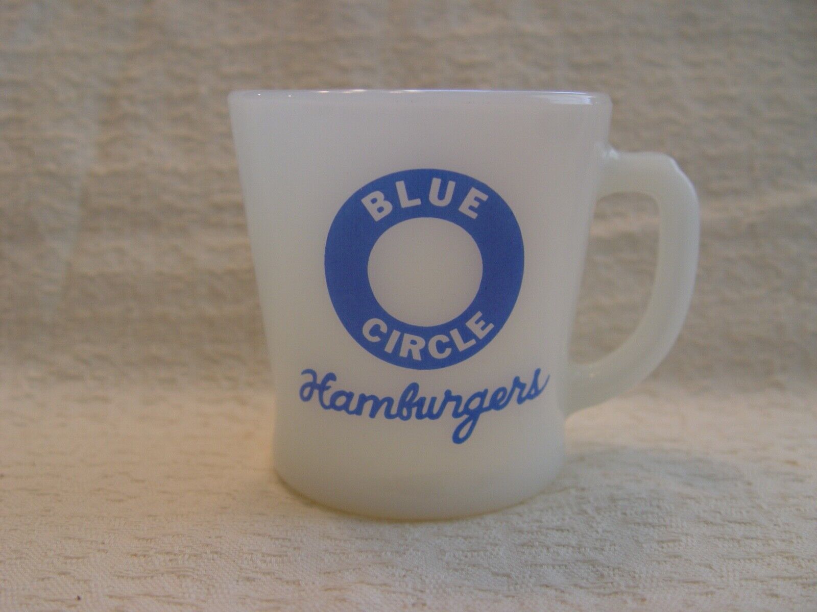 Fireking Blue Circle Hamburgers Drivein Restaurant Advertising Coffee Mug Antique Price Guide