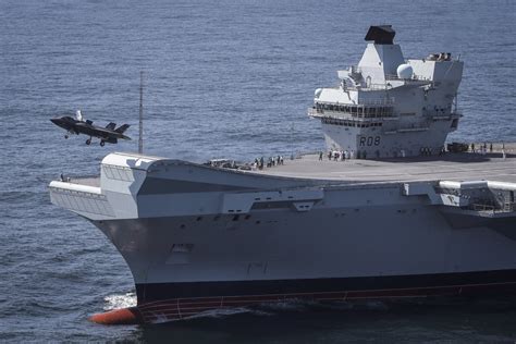 First F 35Bs Operate Off Of Hms Queen Elizabeth As U K Works Toward A