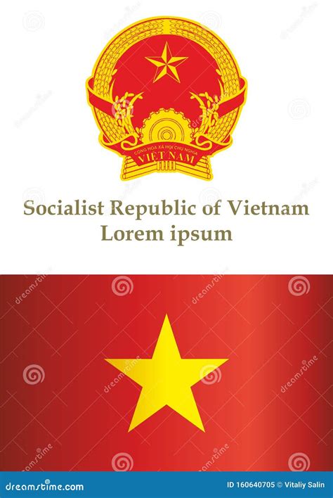 Flag Of Vietnam Socialist Republic Of Vietnam Template For Award