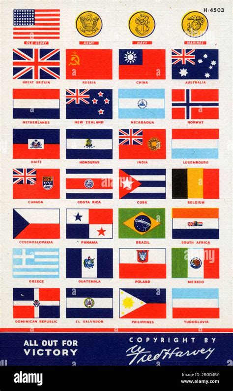 Flags World War Two Allies Hi Res Stock Photography And Images Alamy