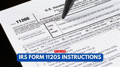 Form 1120 Instructions