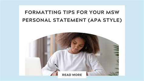 Formatting Tips For Your Msw Personal Statement Apa Style Msw