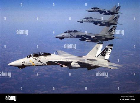 Four F 14B Tomcats Assigned To The Pukin Dogs Of Fighter Squadron